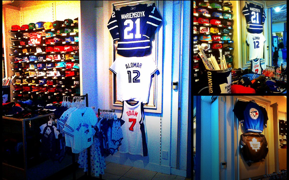 Sports store memorabilia