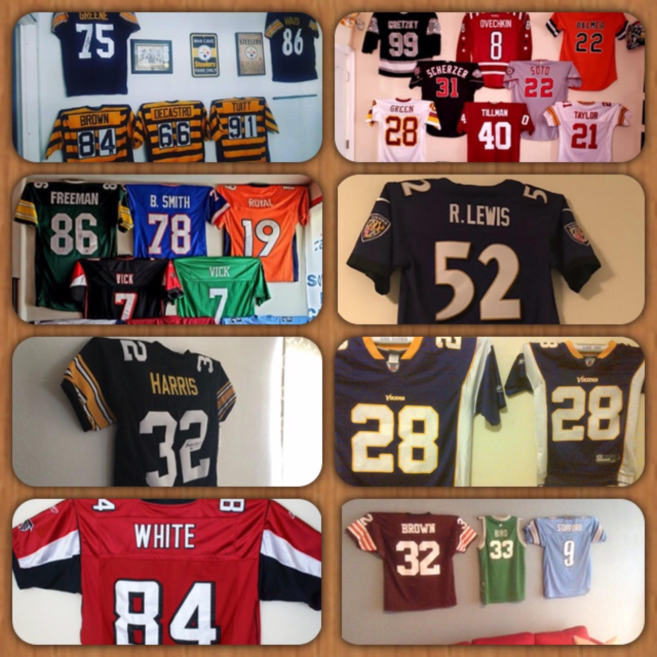 Hockey jersey clearance on wall